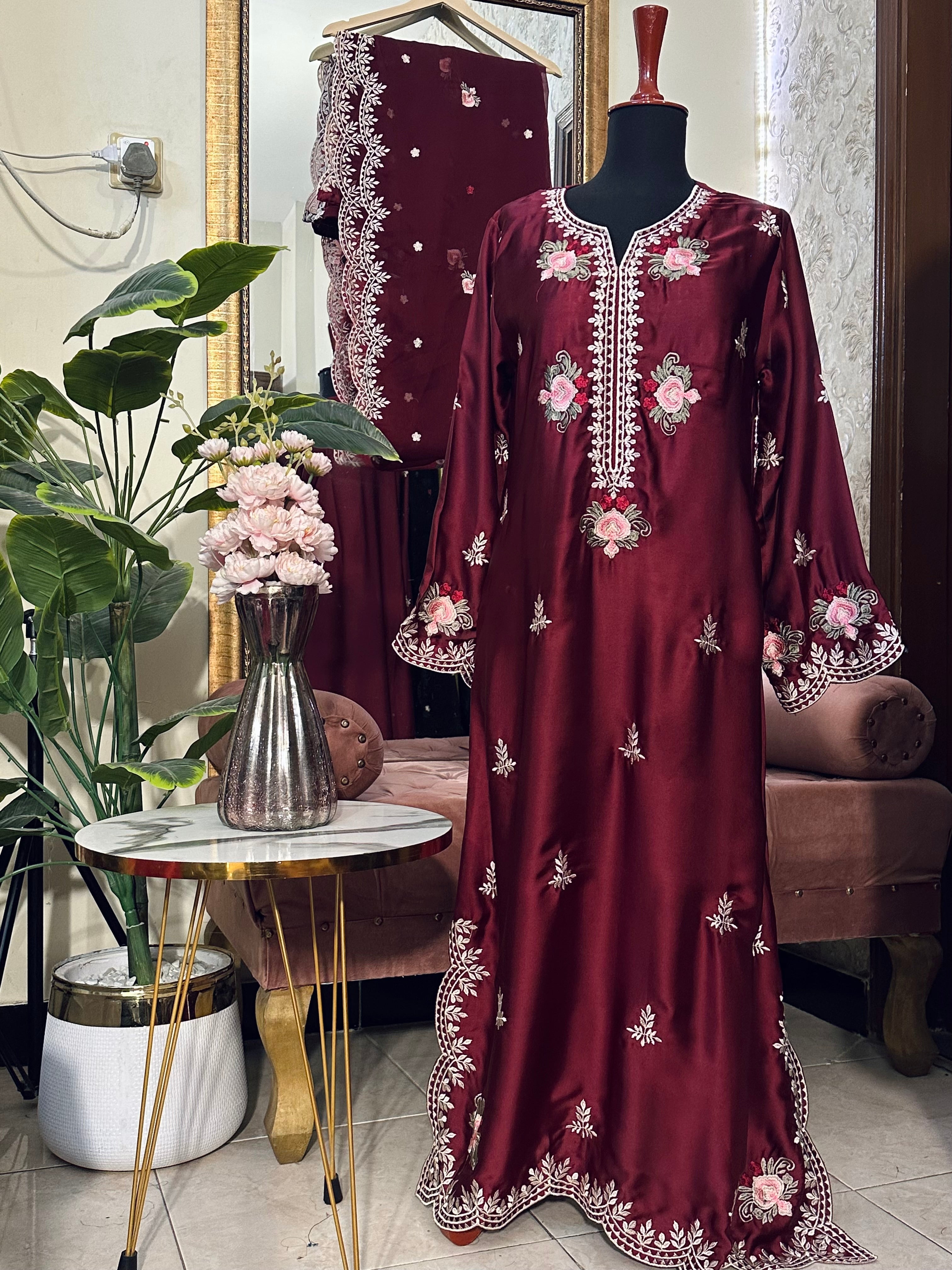 Mehru Kaftan Maroon