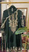 Zarmina Silk Bottle Green