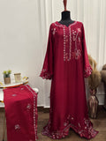 Russian Silk Kaftan HotPink