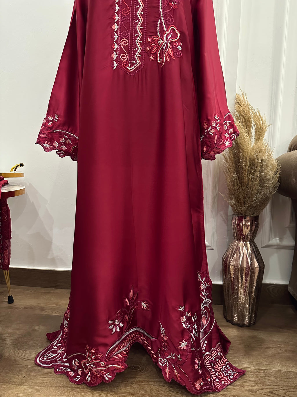 Russian Silk Kaftan HotPink