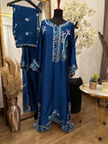 Russian Silk Kaftan Blue