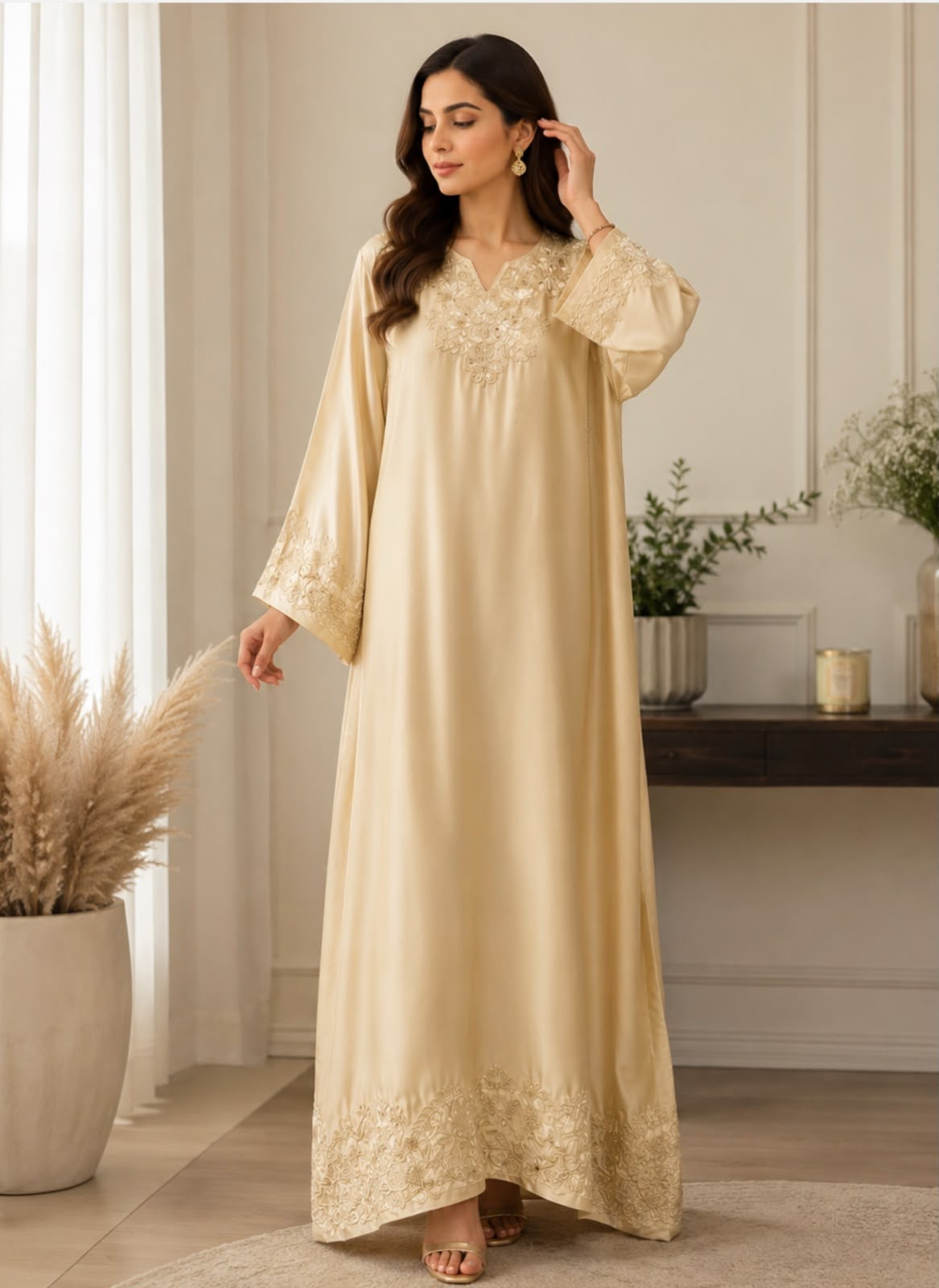 Aaira kaftan Butter Yellow