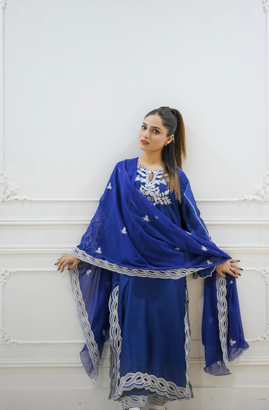 Nazneen Silk Blue