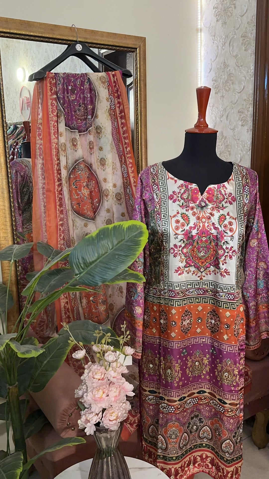 Printed silk