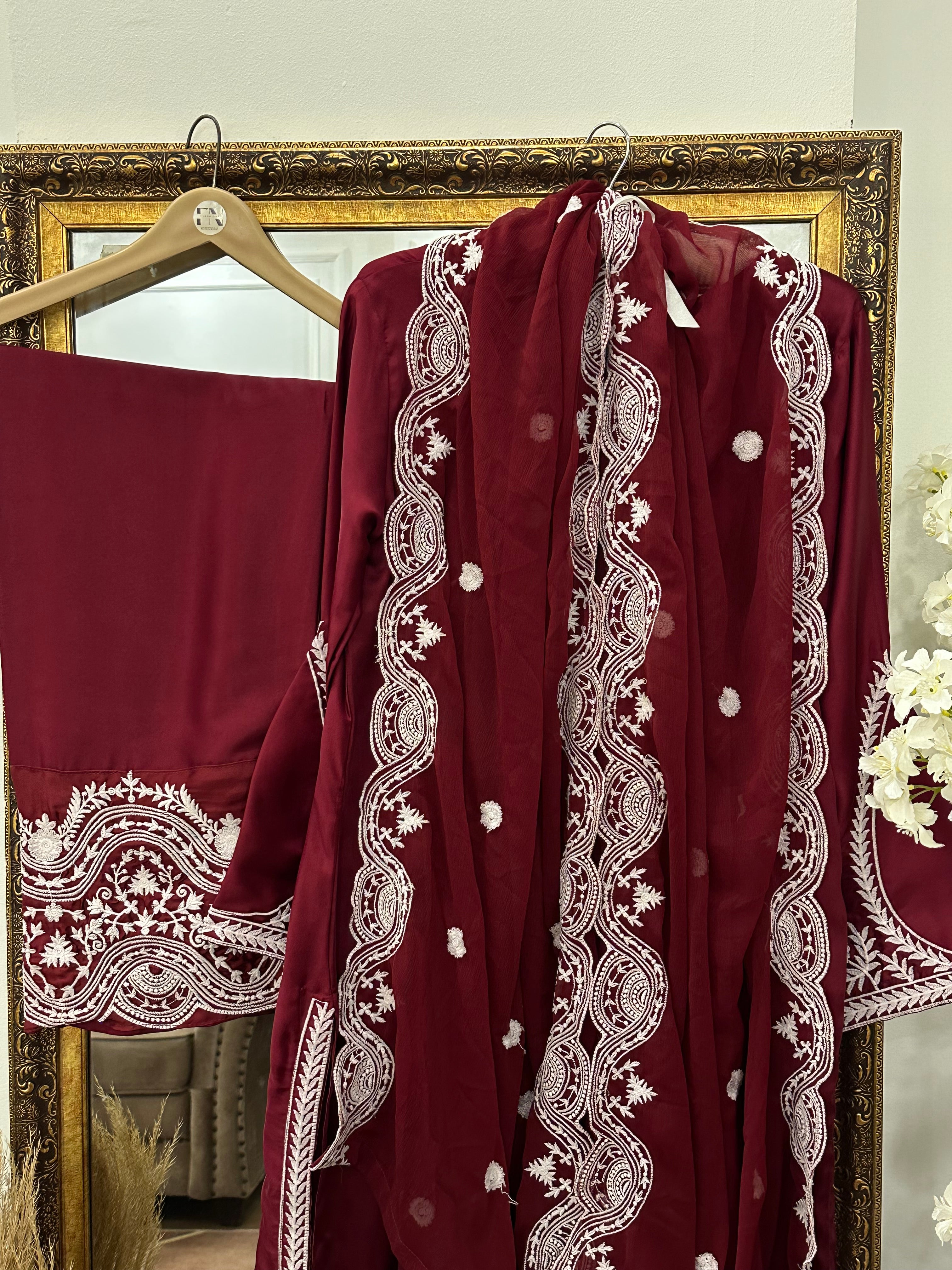 Anousha silk Maroon