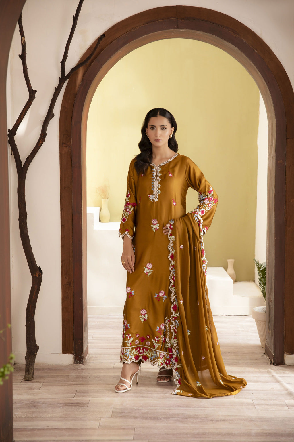 Ranjha kaftan Mustard