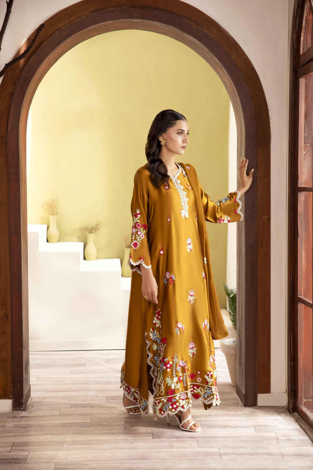 Ranjha kaftan Mustard