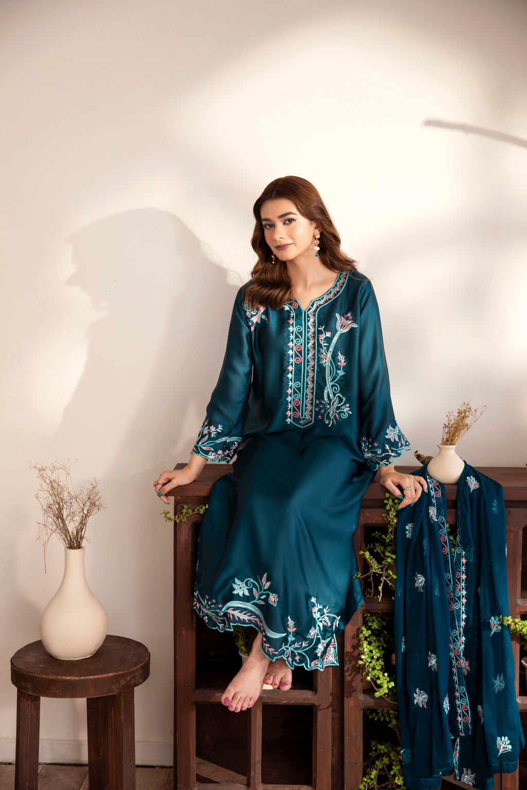 Russian Silk Kaftan Zink