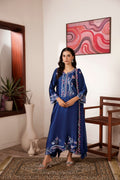 Russian Silk Kaftan Blue