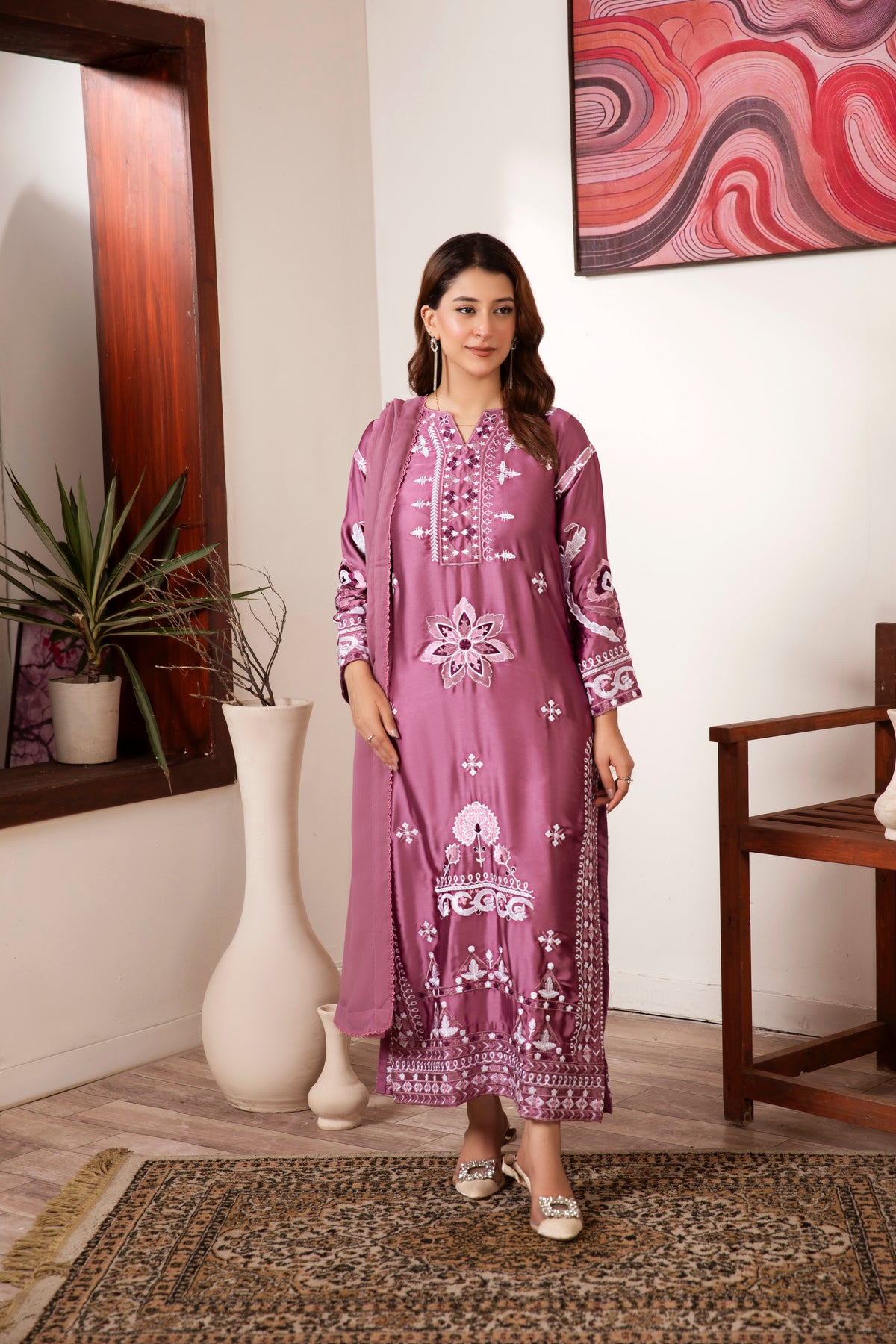 Aliza kaftan Meet Pink