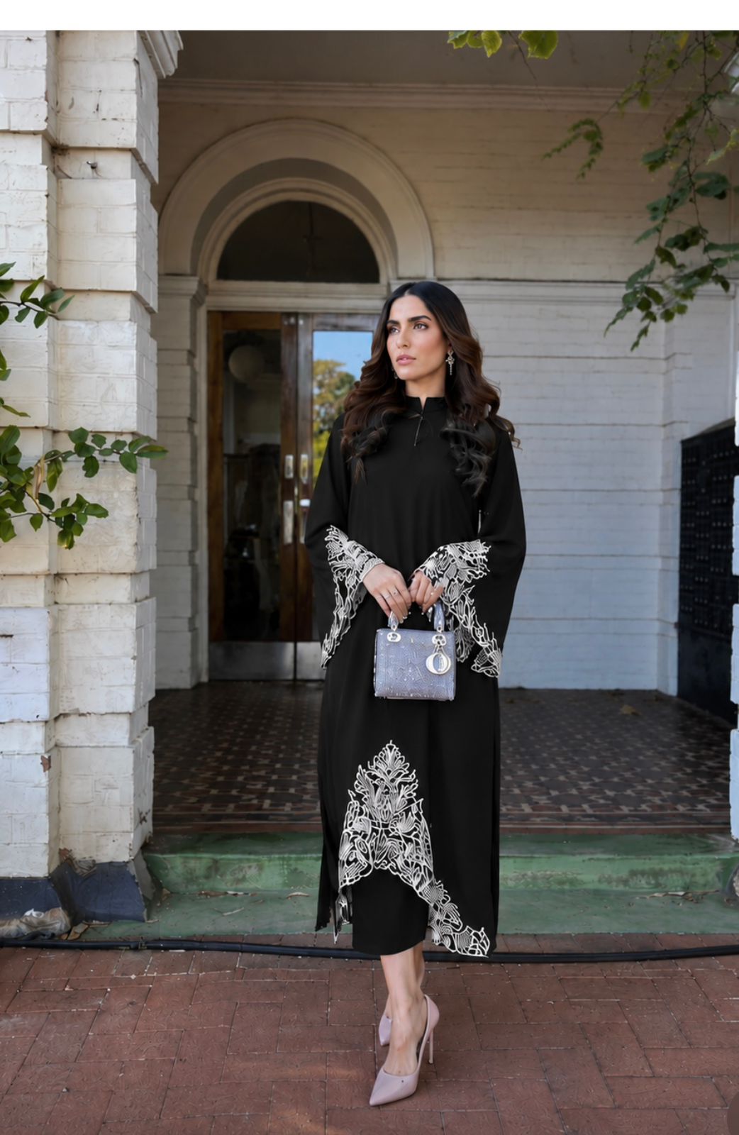 Jhorjhat kaftan shirt Black