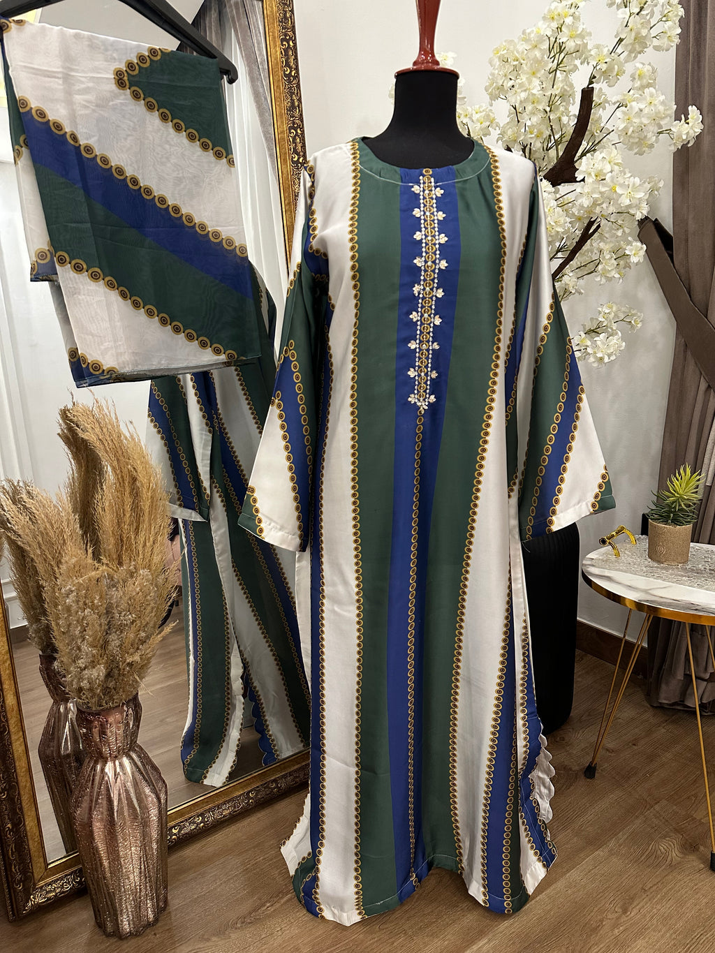Ivy bloom silk kaftan