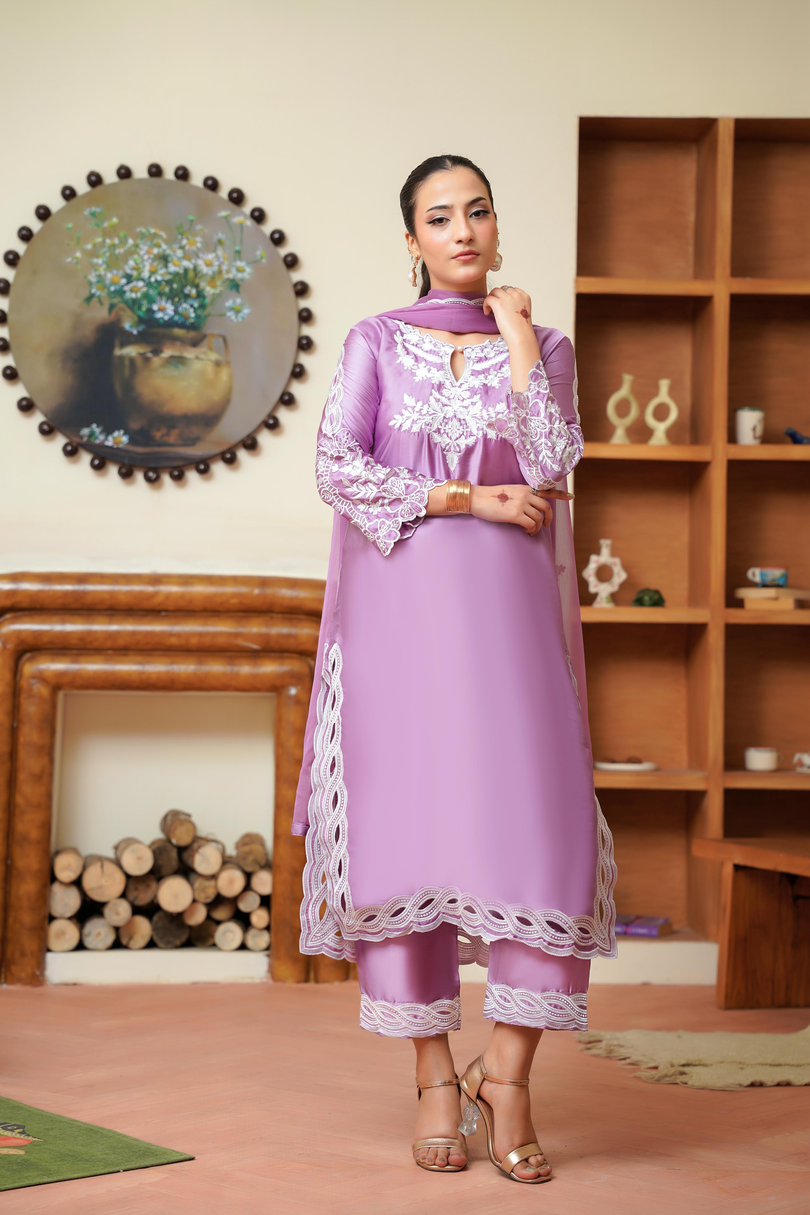 Nazneen Silk Lilac