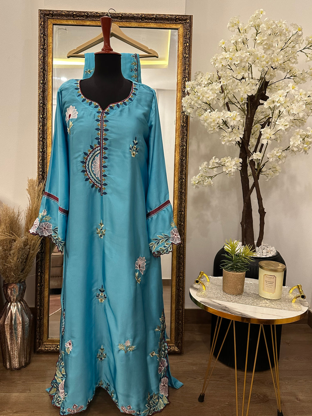 Zarnish kaftan Aqua Blue
