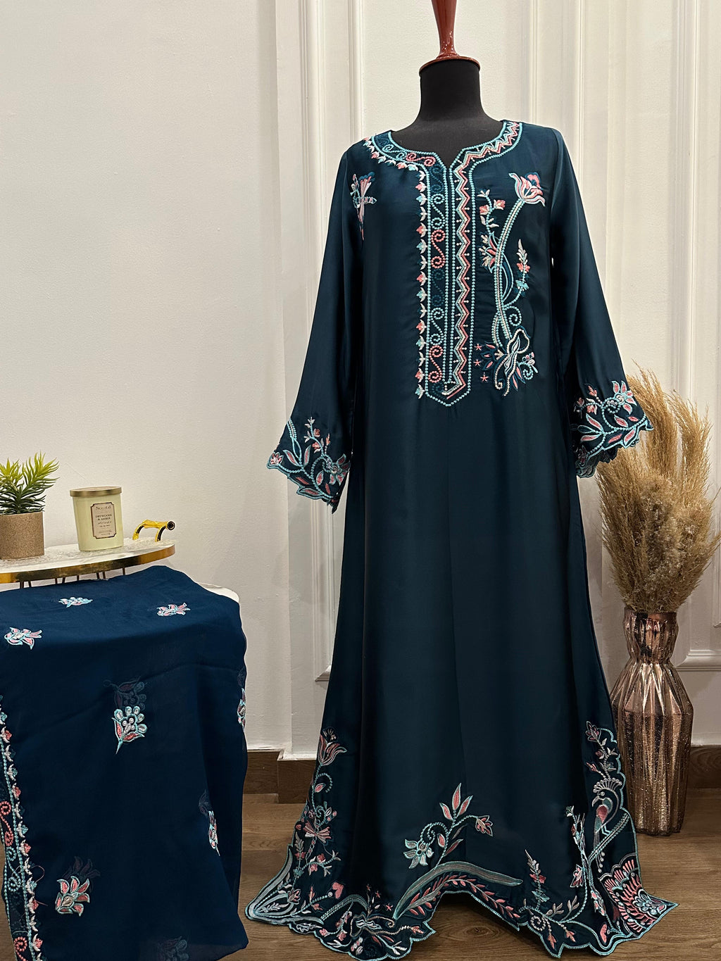 Russian Silk Kaftan Zink