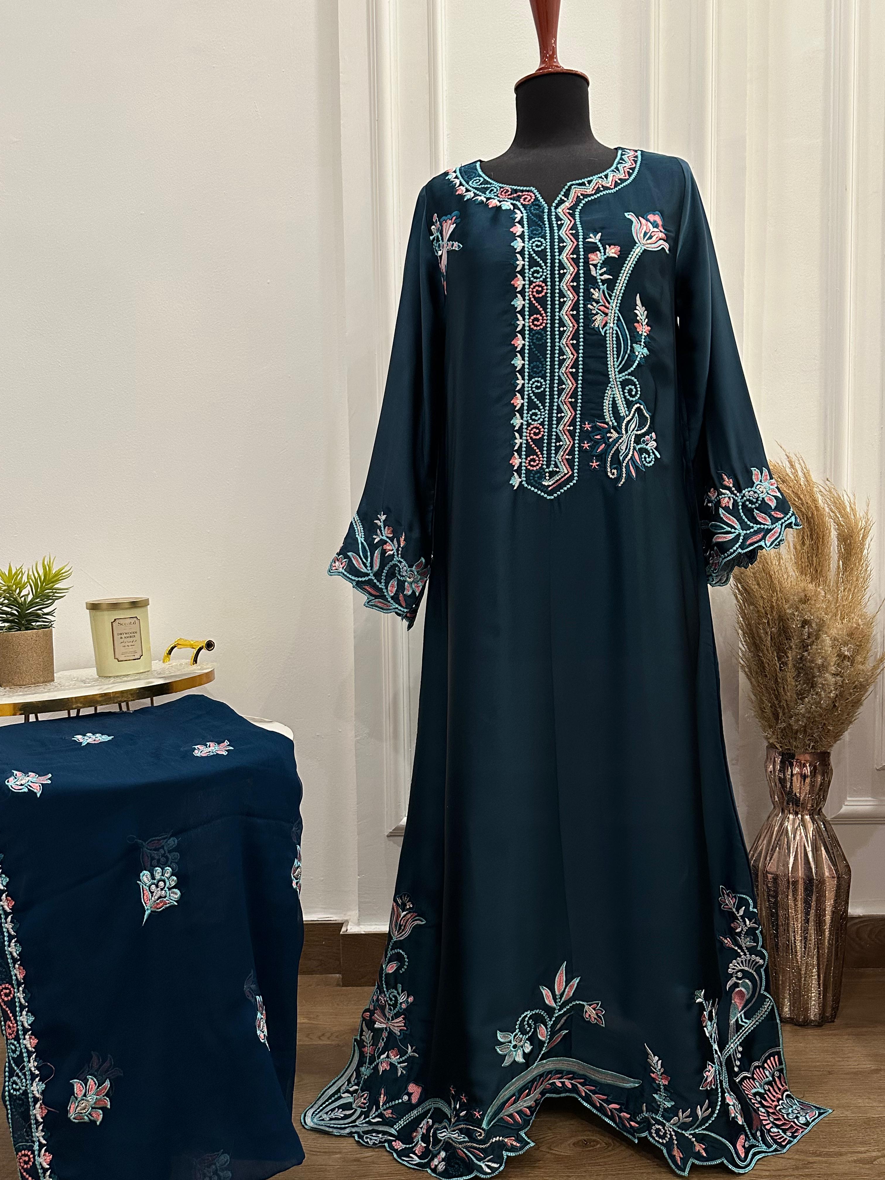 Russian Silk Kaftan Zink
