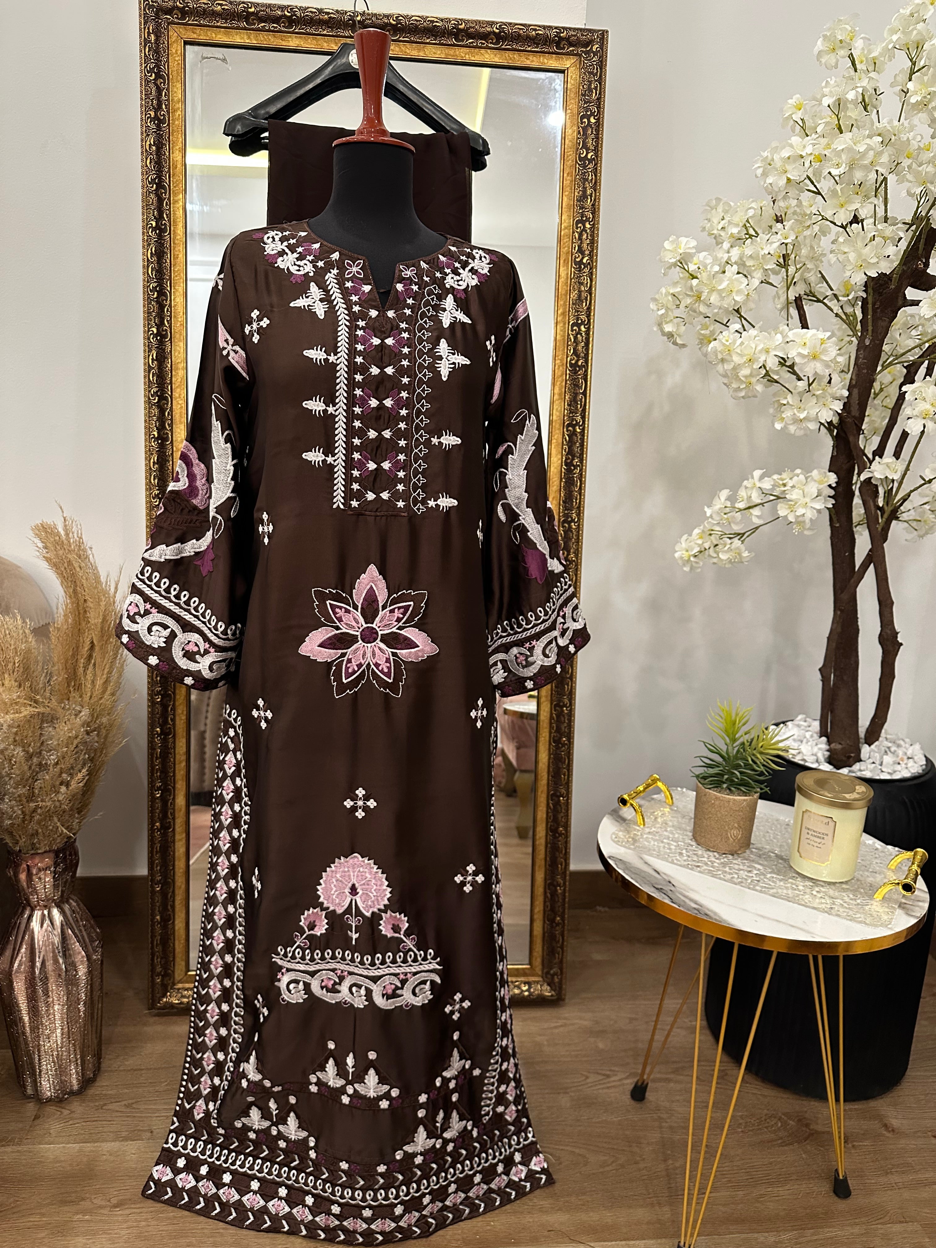 Aliza kaftan Brown