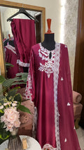 Nazneen Silk Maroon
