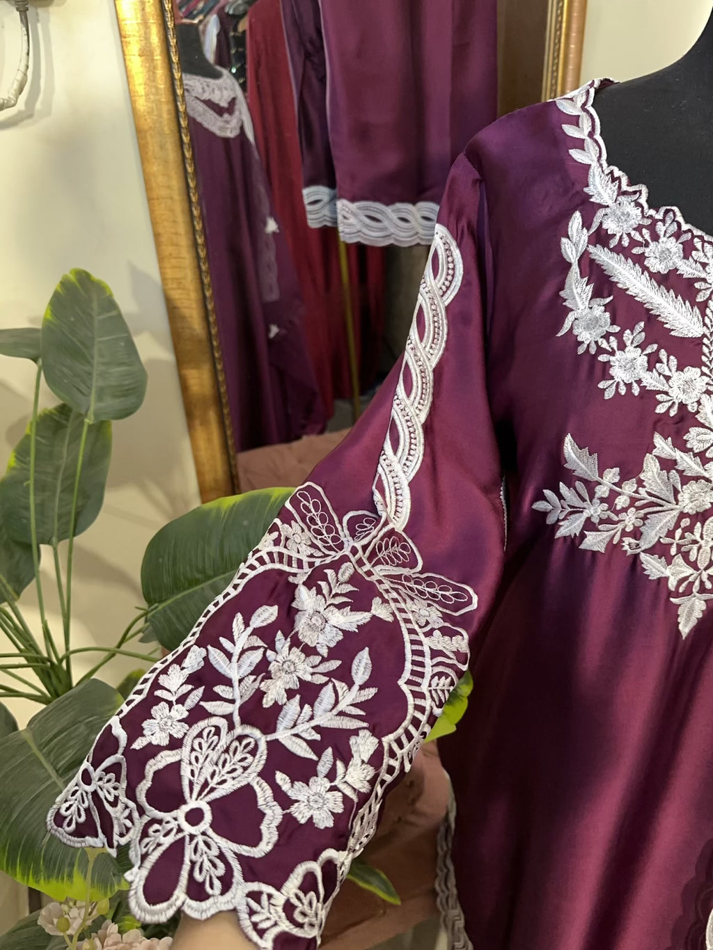 Nazneen Silk Purple