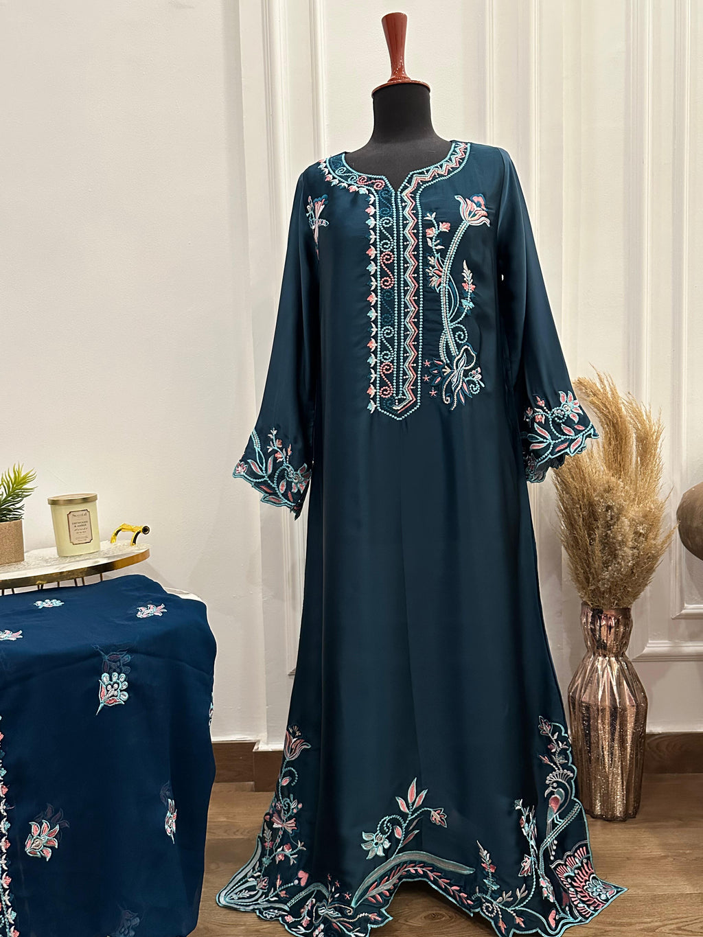 Russian Silk Kaftan Zink