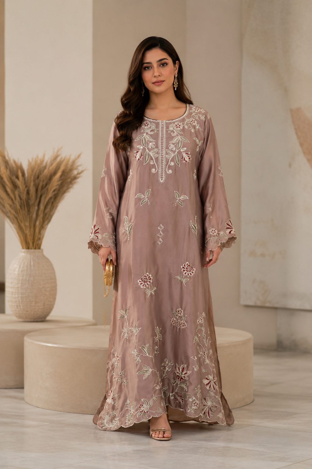 Haya Kaftan – Rose Pink