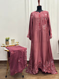Russian Silk Kaftan Meet Pink