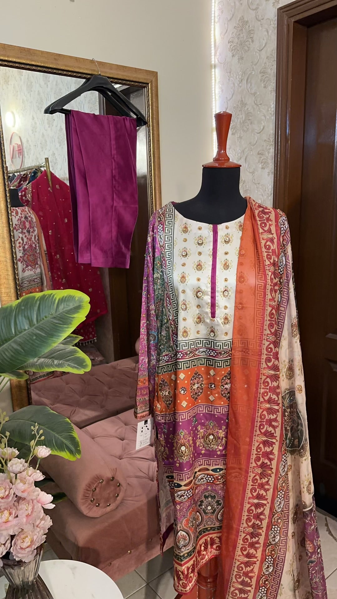 Printed silk