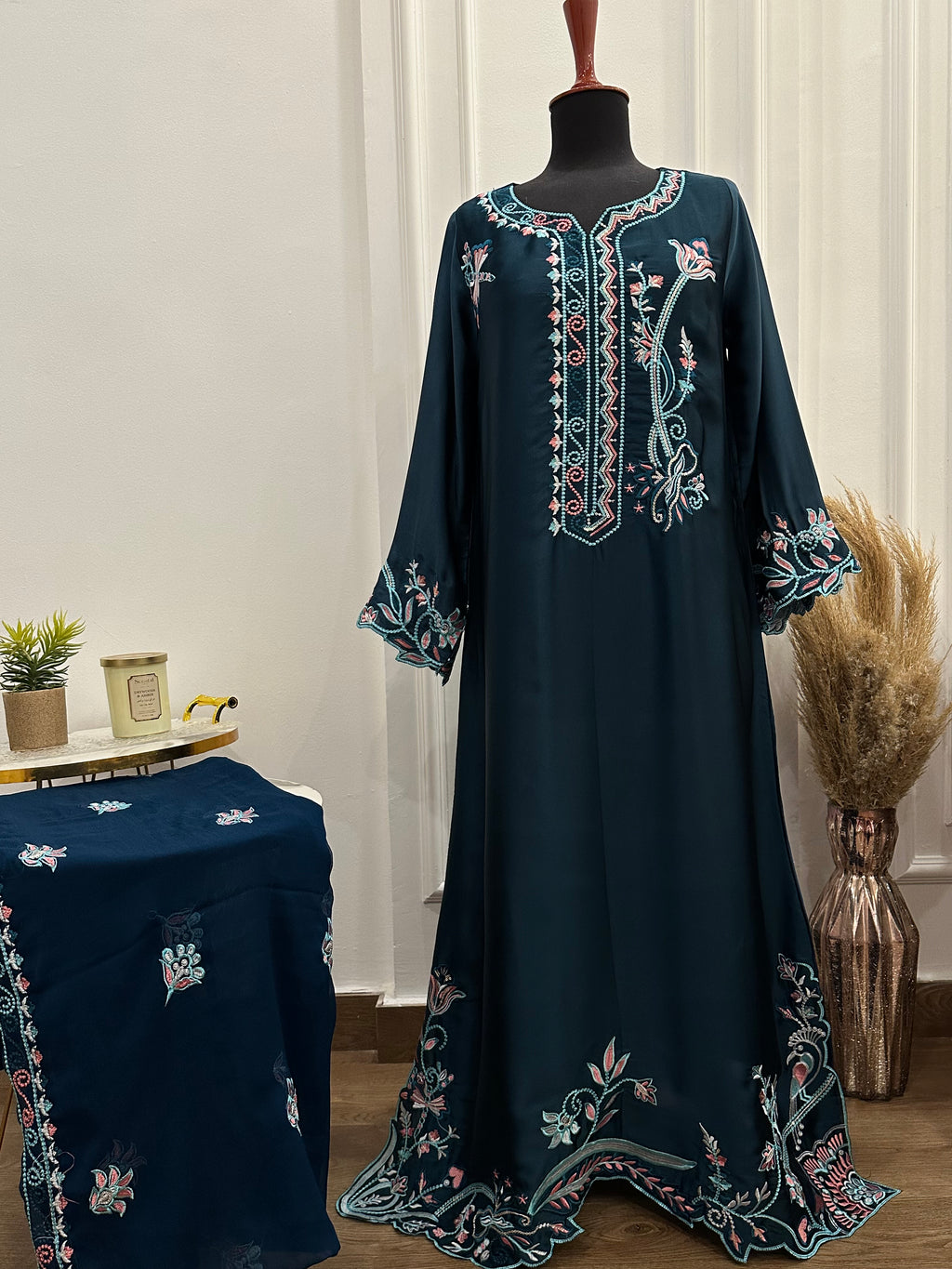 Russian Silk Kaftan Zink