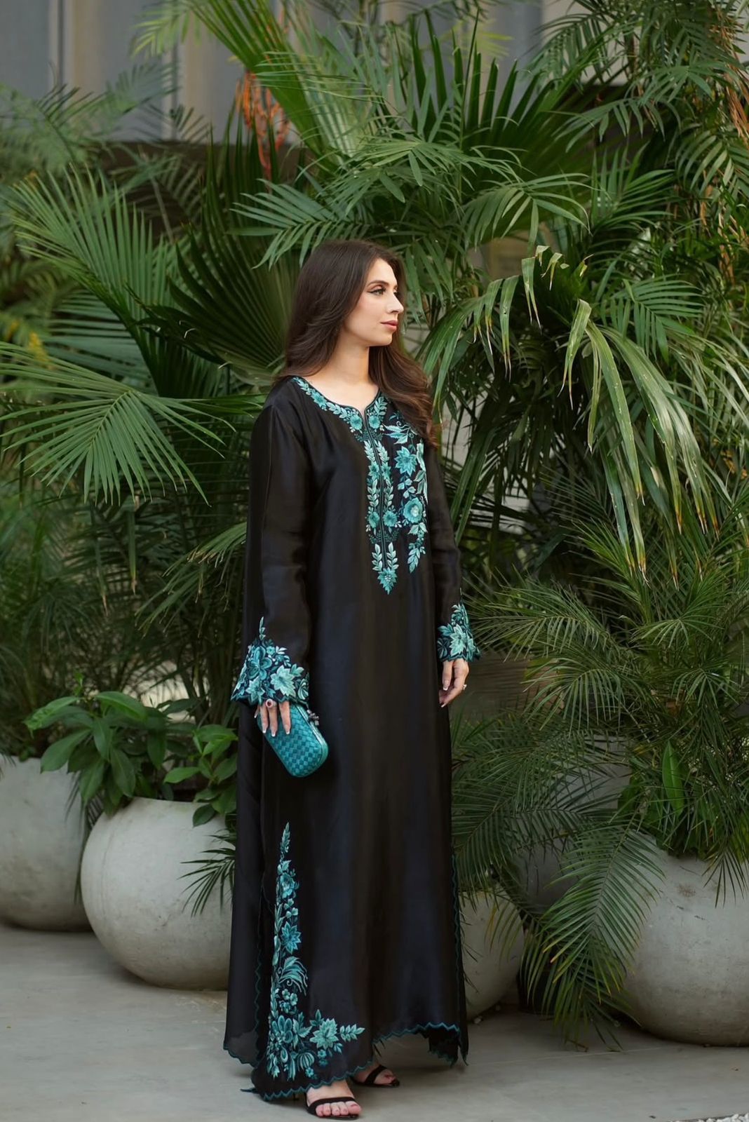 Kaftan Silk Black