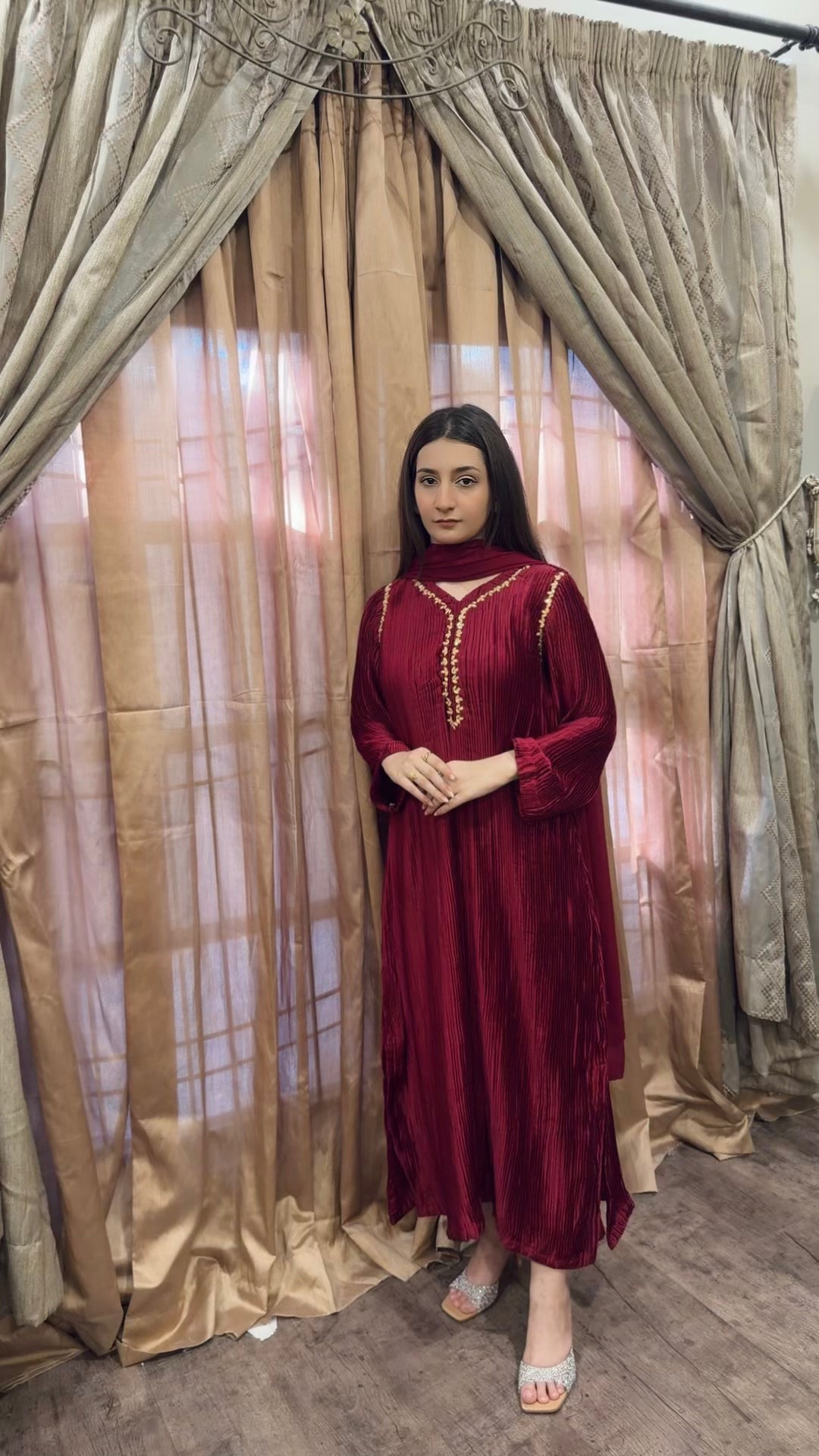 Nazneen Crush Silk Set