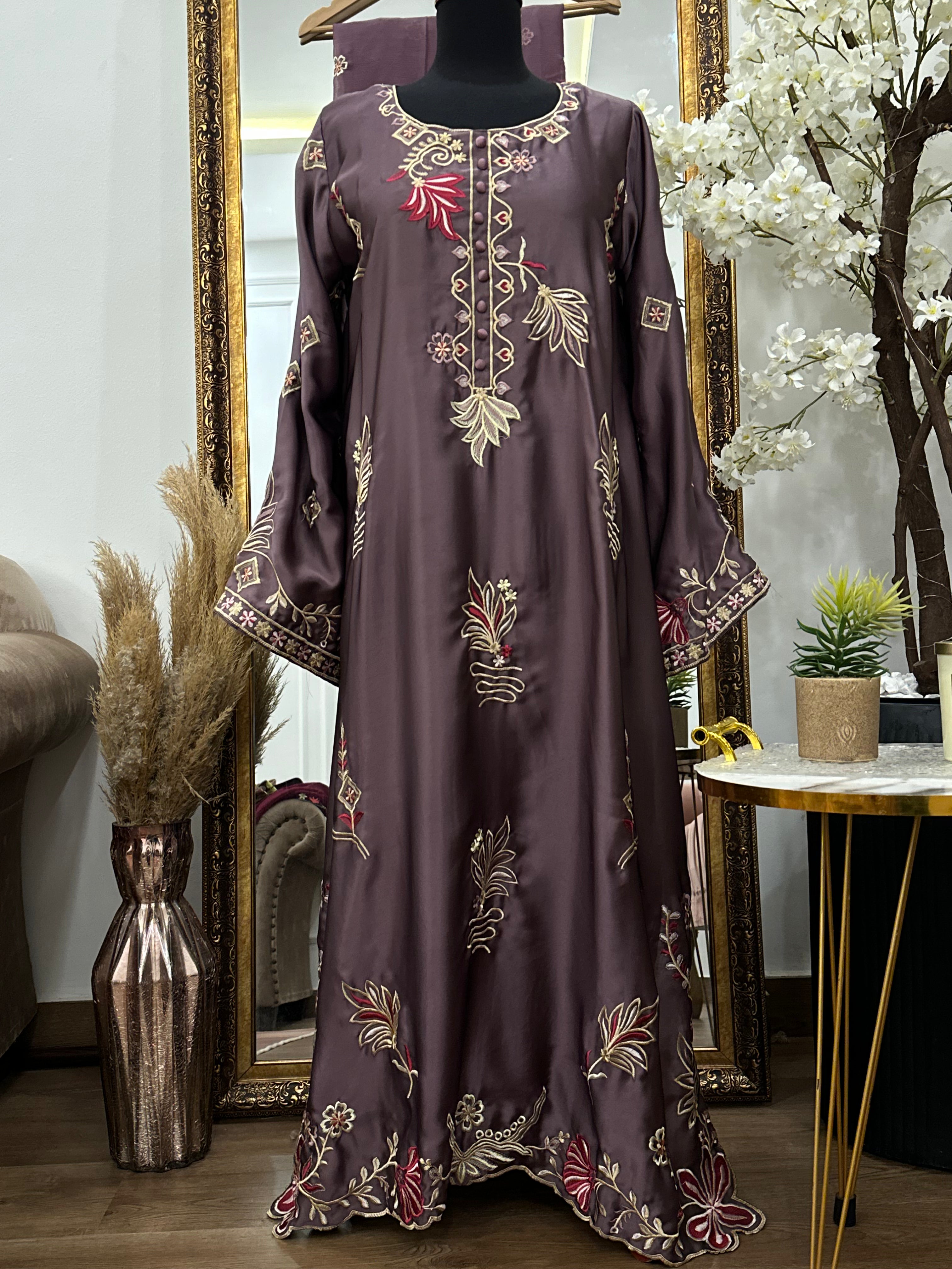 Flora Kaftan Purple