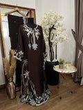 Mahveen kaftan Brown
