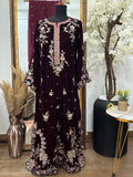 Virsa Valvet Kaftan Magenta