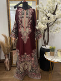 Nureh kaftan Maroon