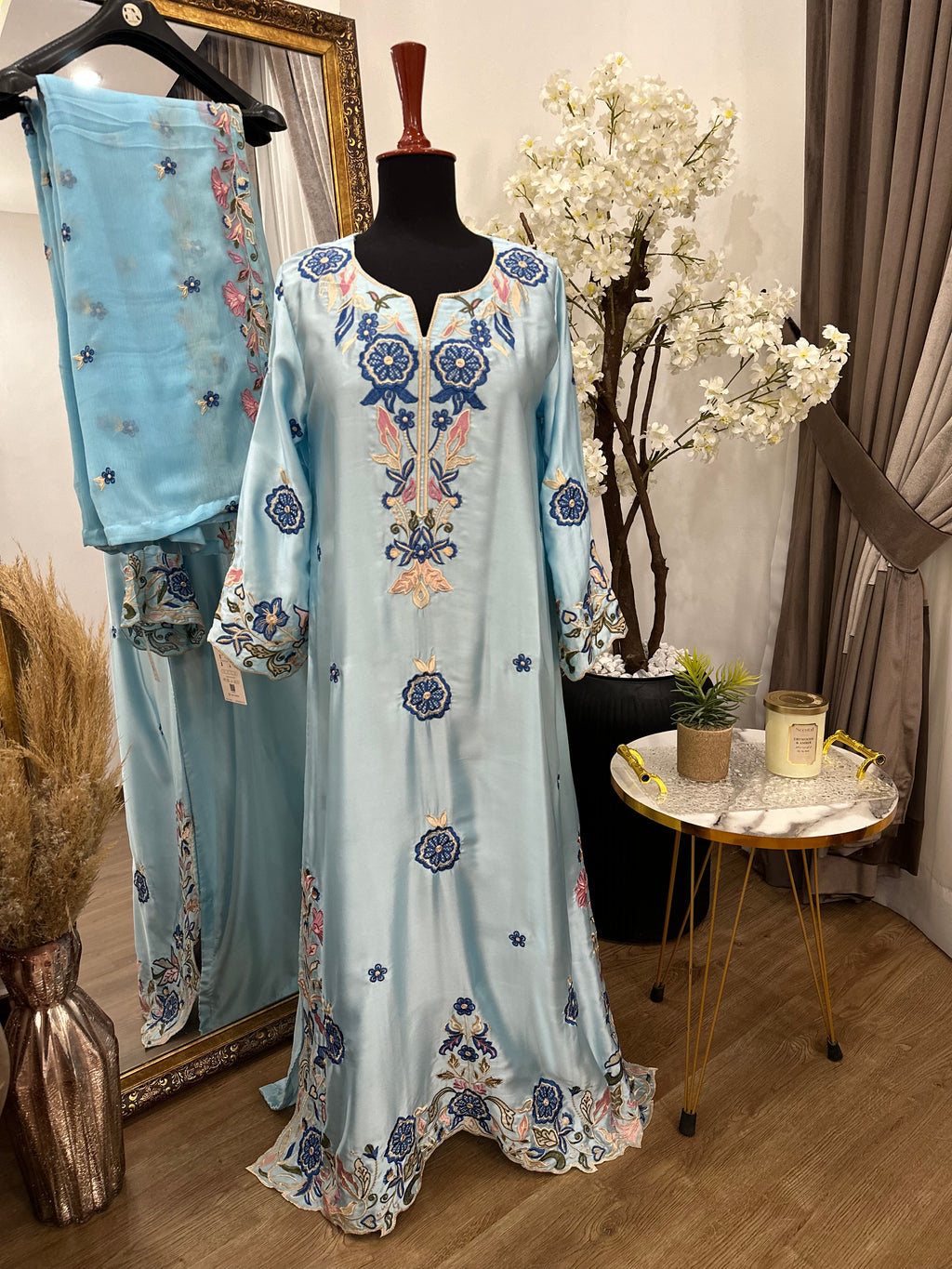 Mehak Kaftan – Ice Blue