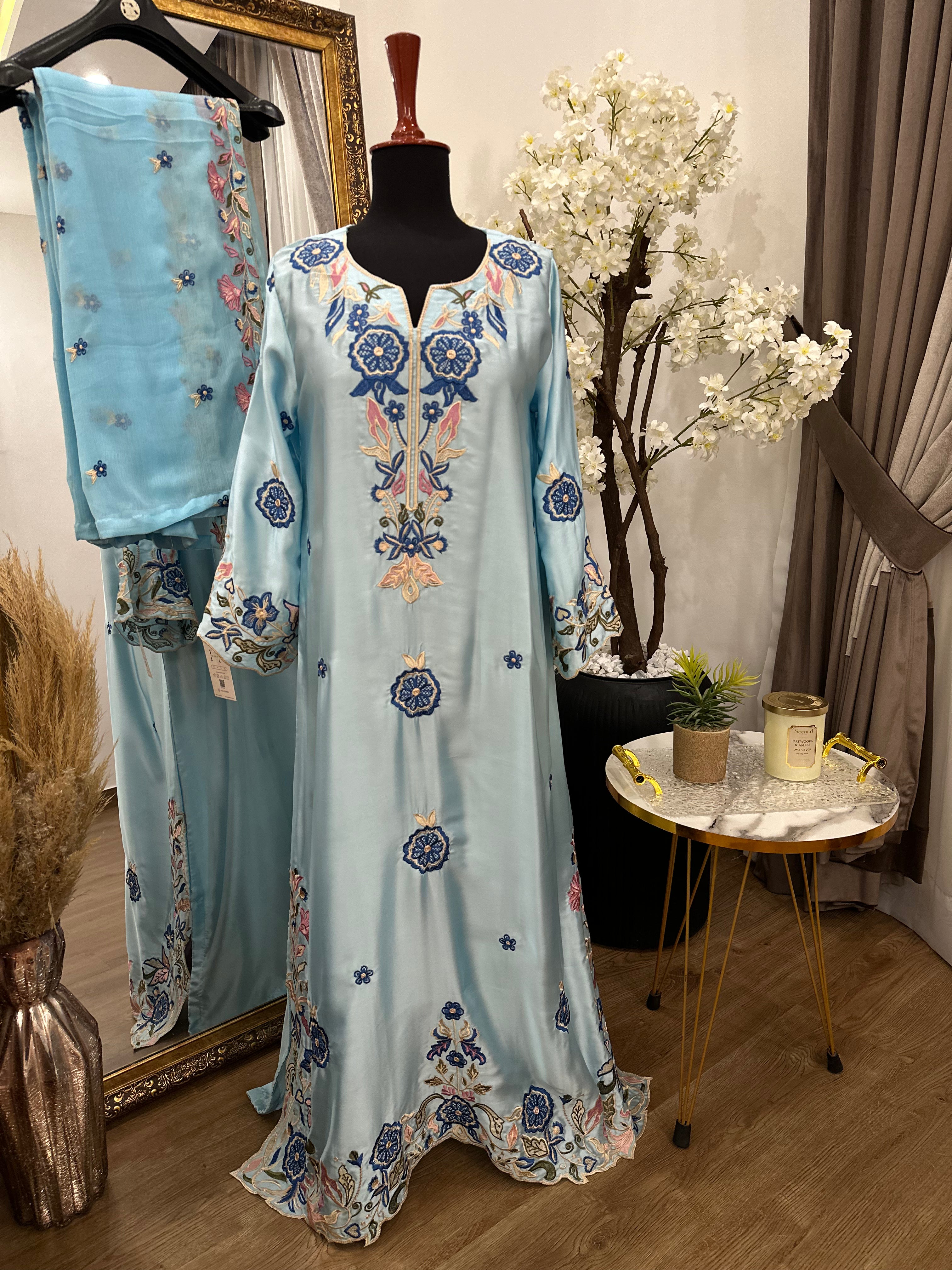 Mehak Kaftan – Ice Blue