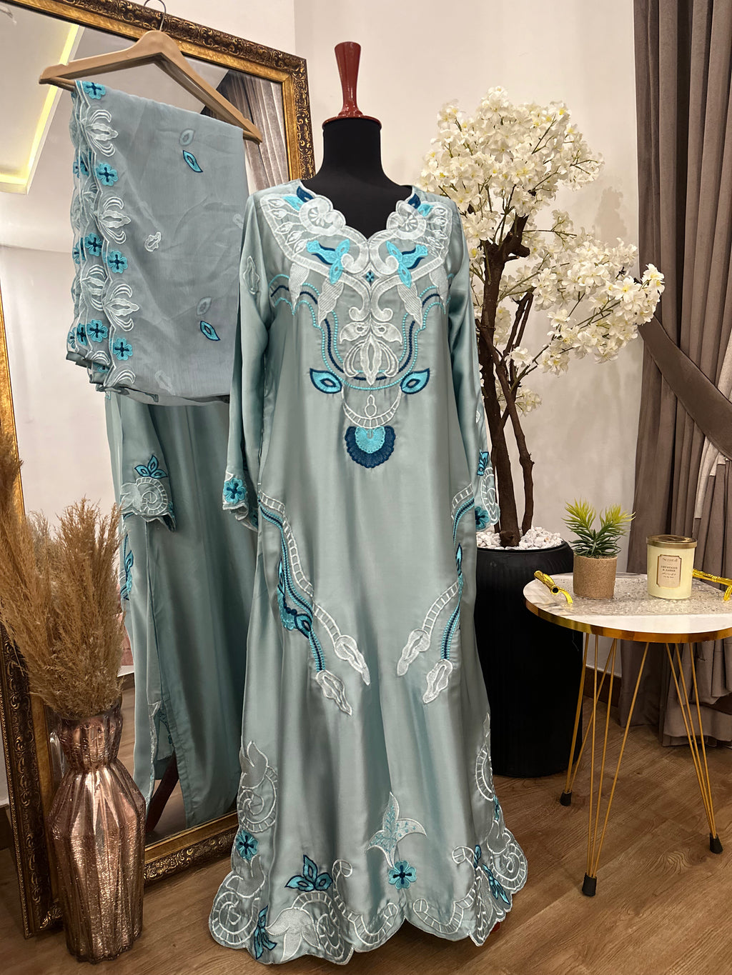 Rehma Kaftan – Aqua Blue