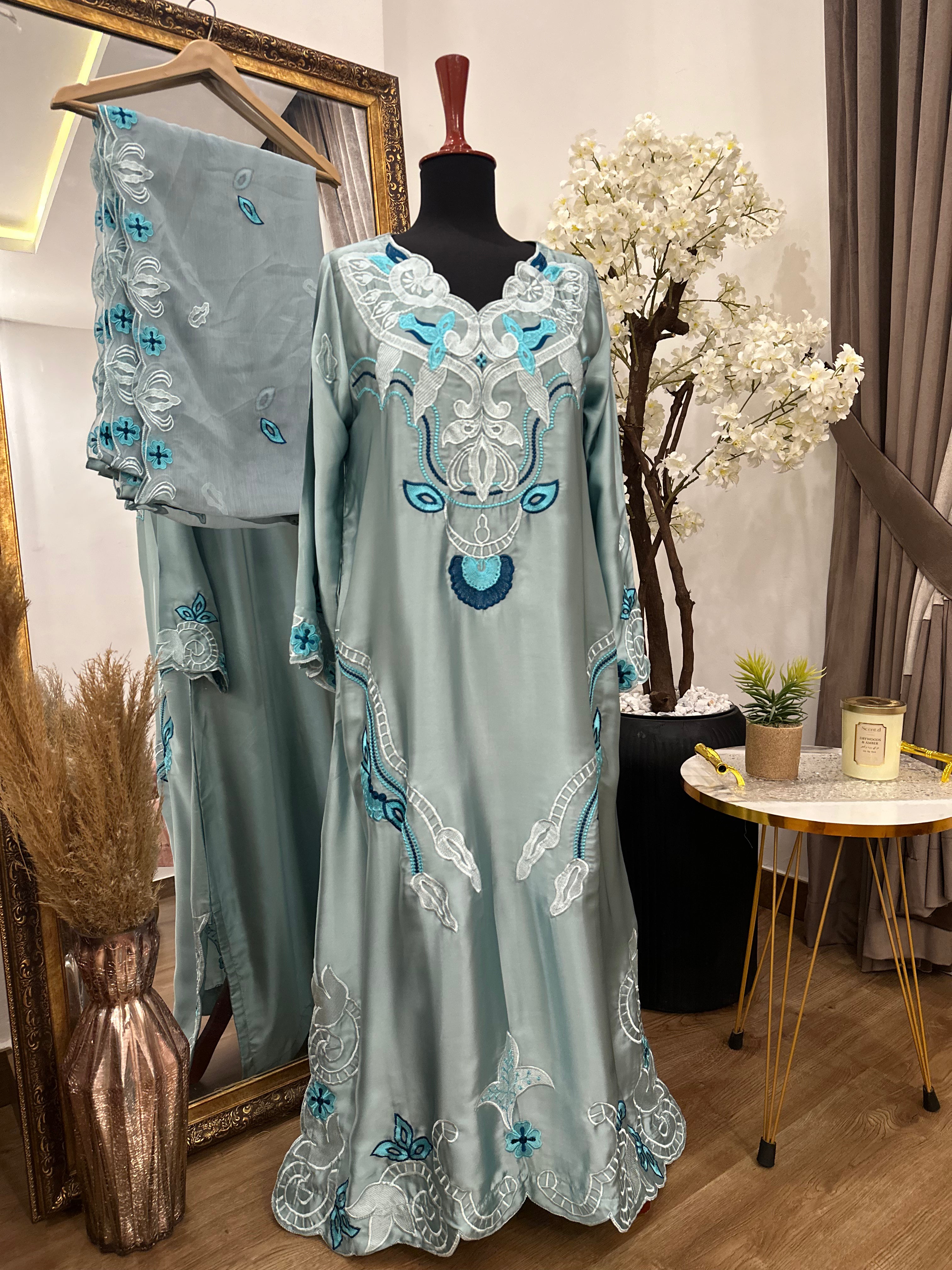Rehma Kaftan – Aqua Blue