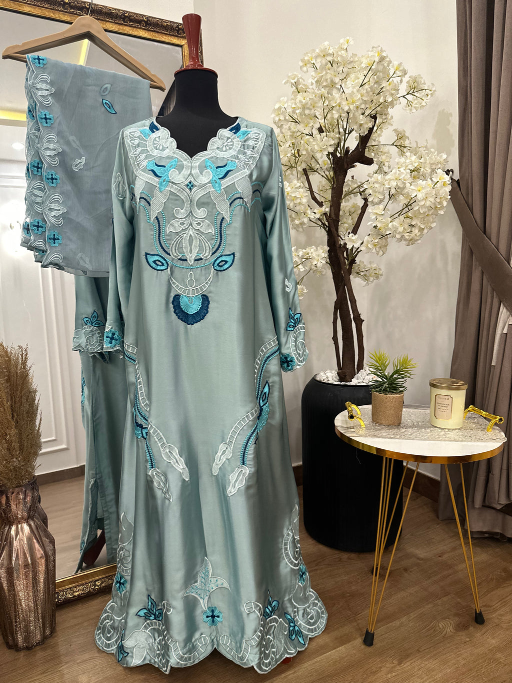 Rehma Kaftan – Aqua Blue