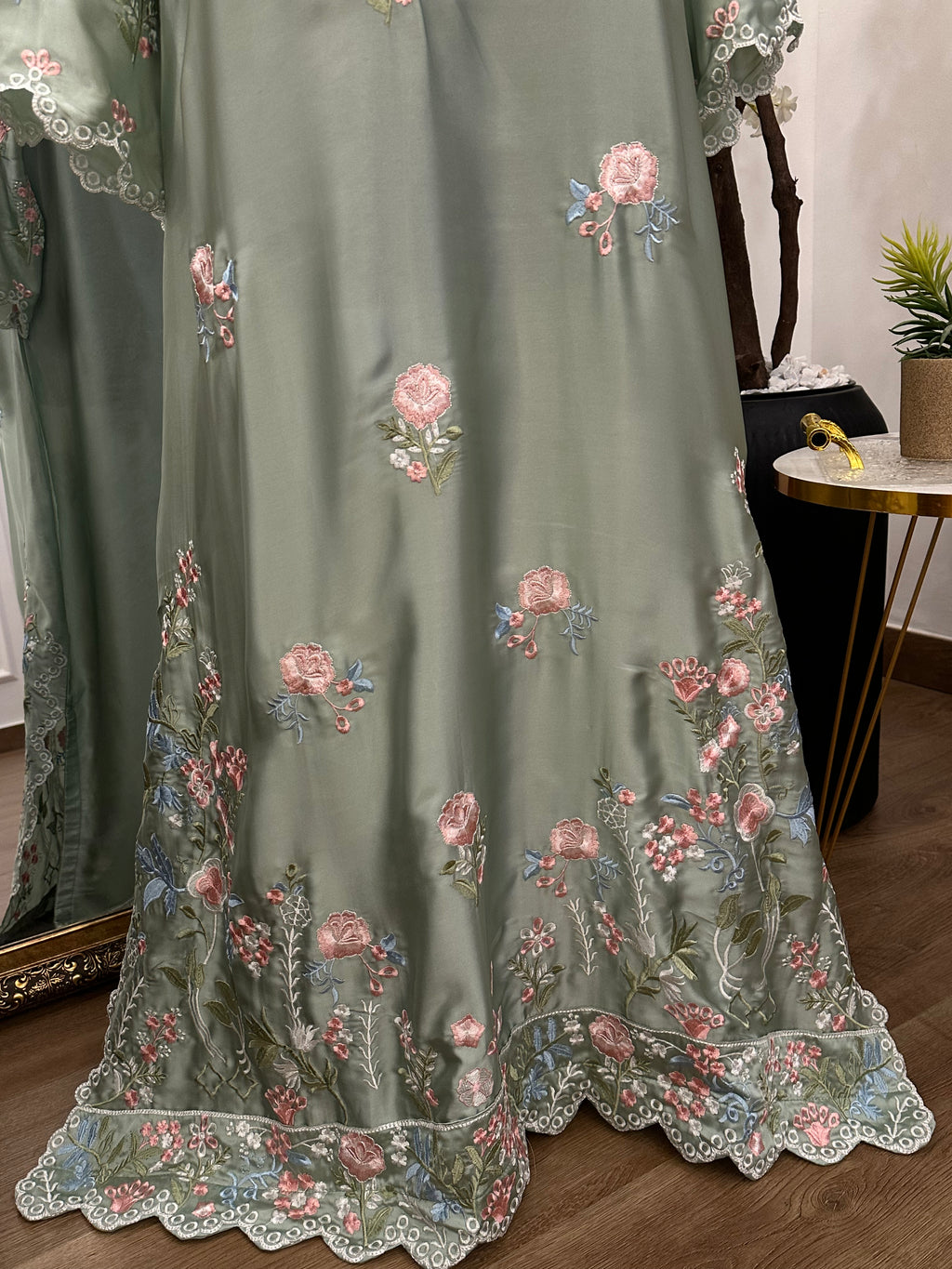 Ranjha Kaftan – Mint Green