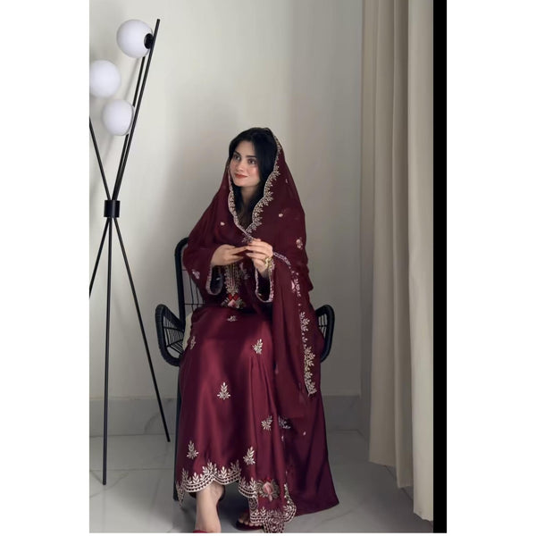 Mehru Kaftan Maroon