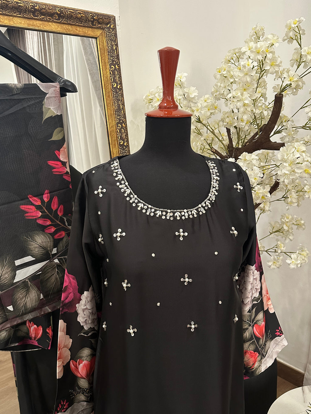 Zoya Printed Silk Kaftan