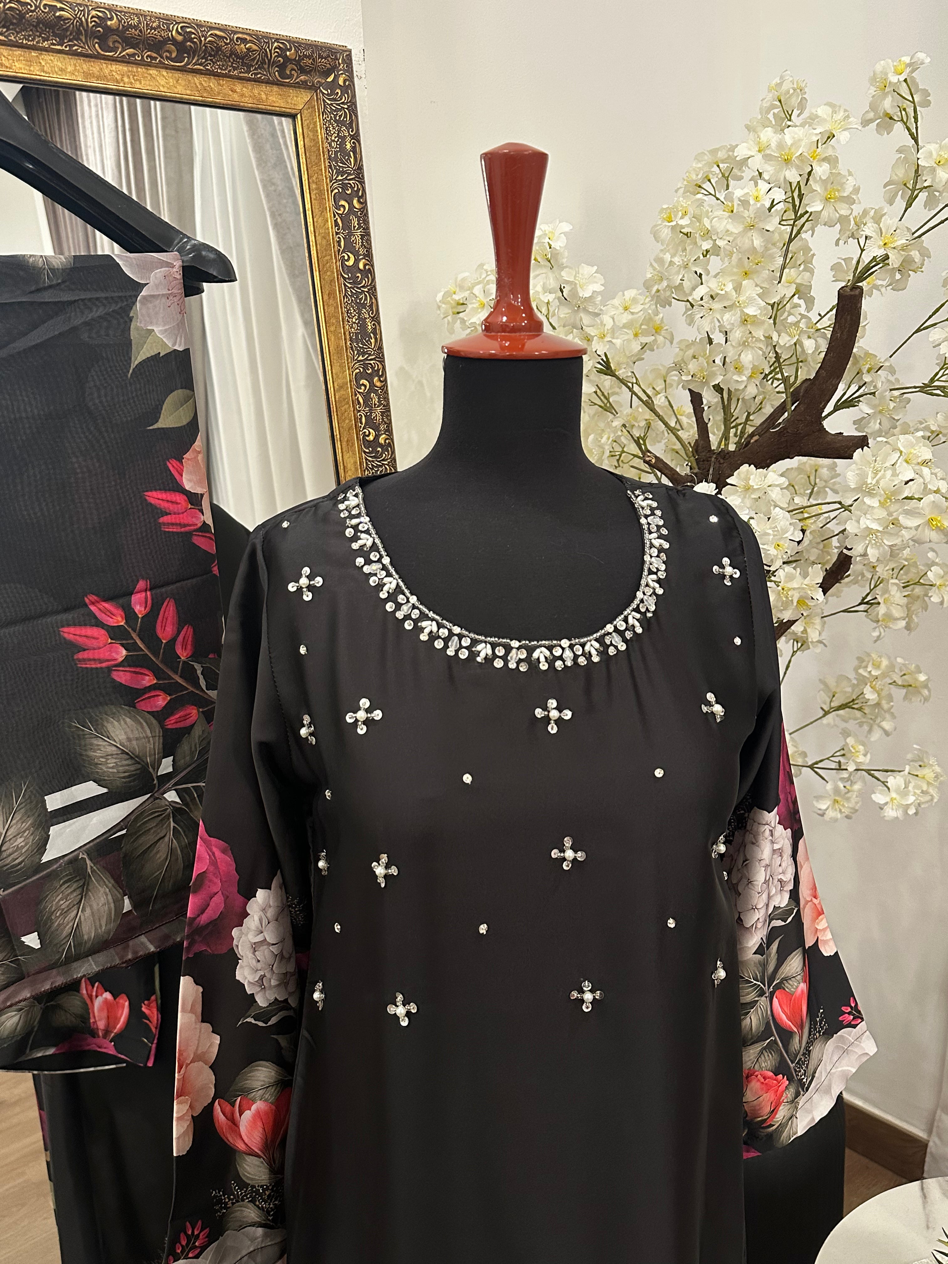 Zoya Printed Silk Kaftan
