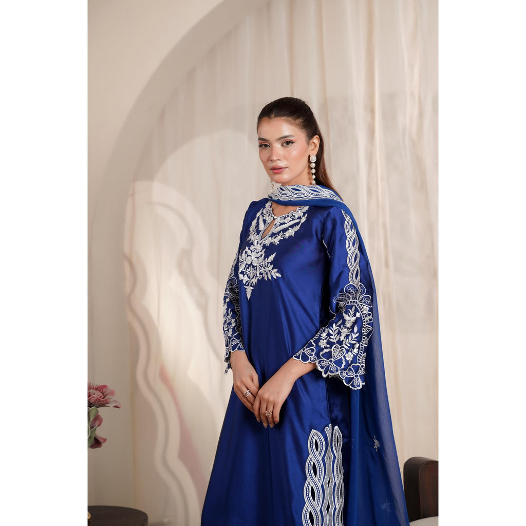 Nazneen Silk Blue