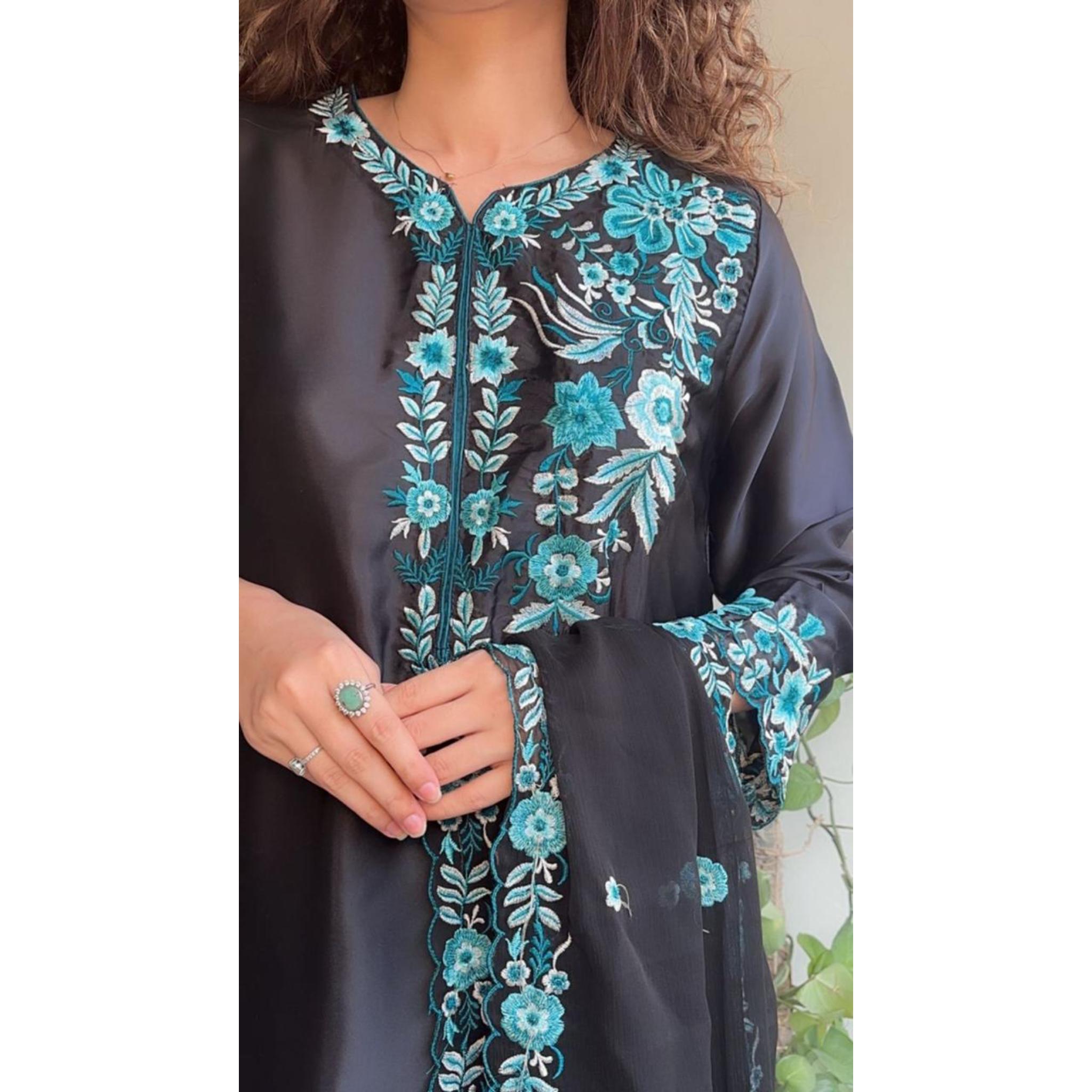 Kaftan Silk Black