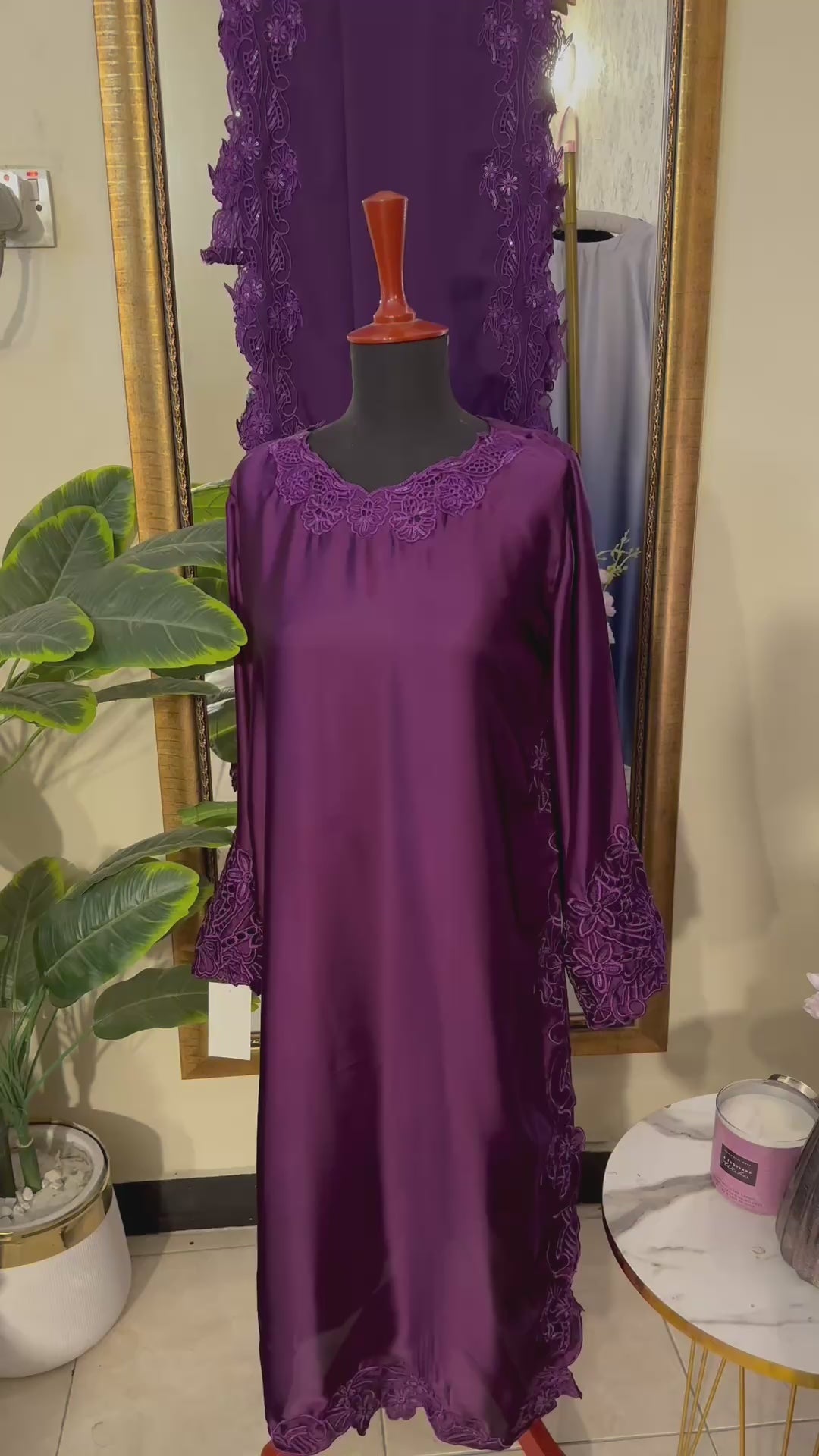 Cutwork silk