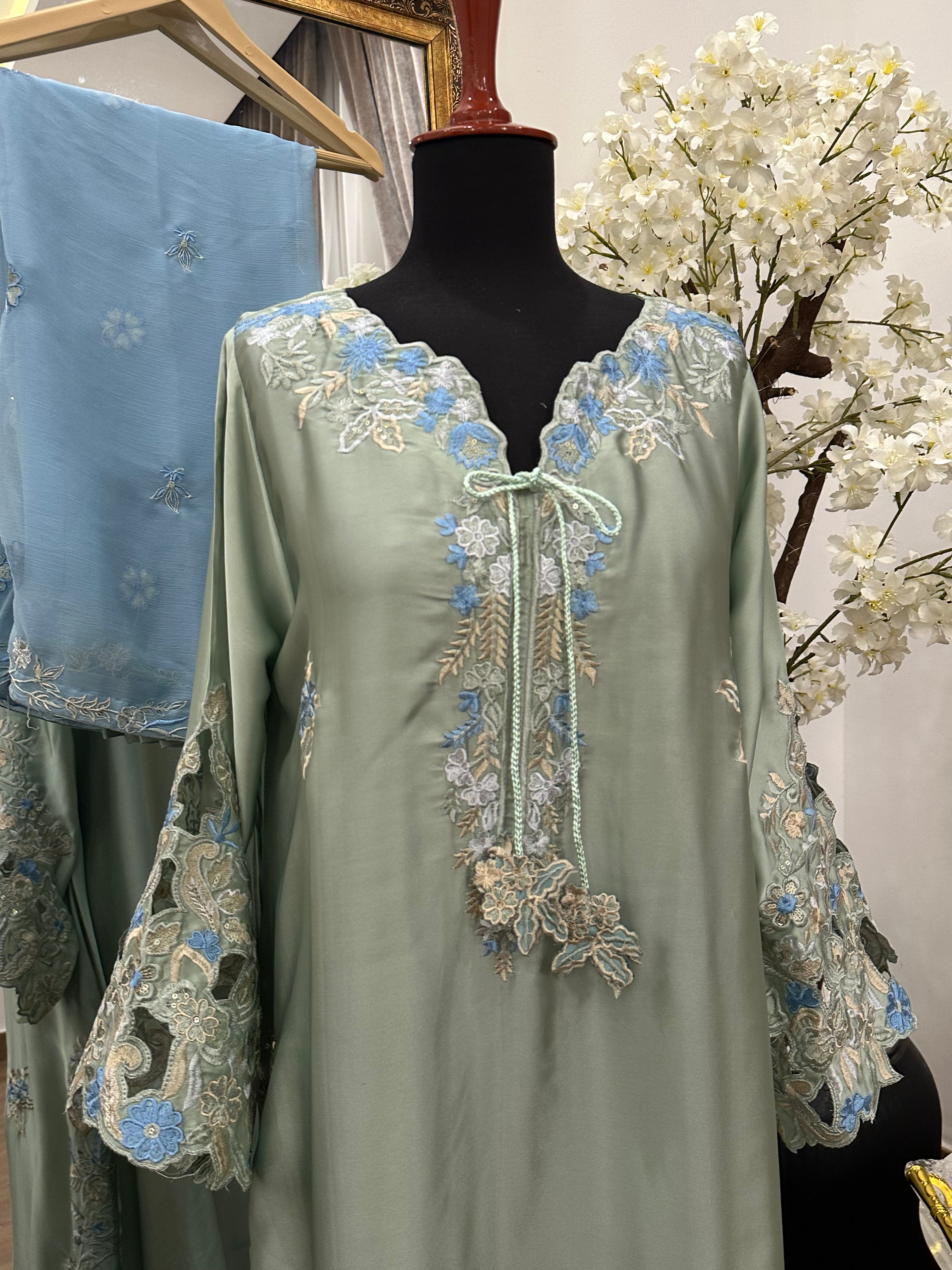 Ruby kaftan Mint Green