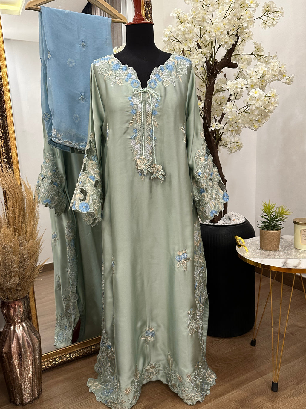 Ruby kaftan Mint Green