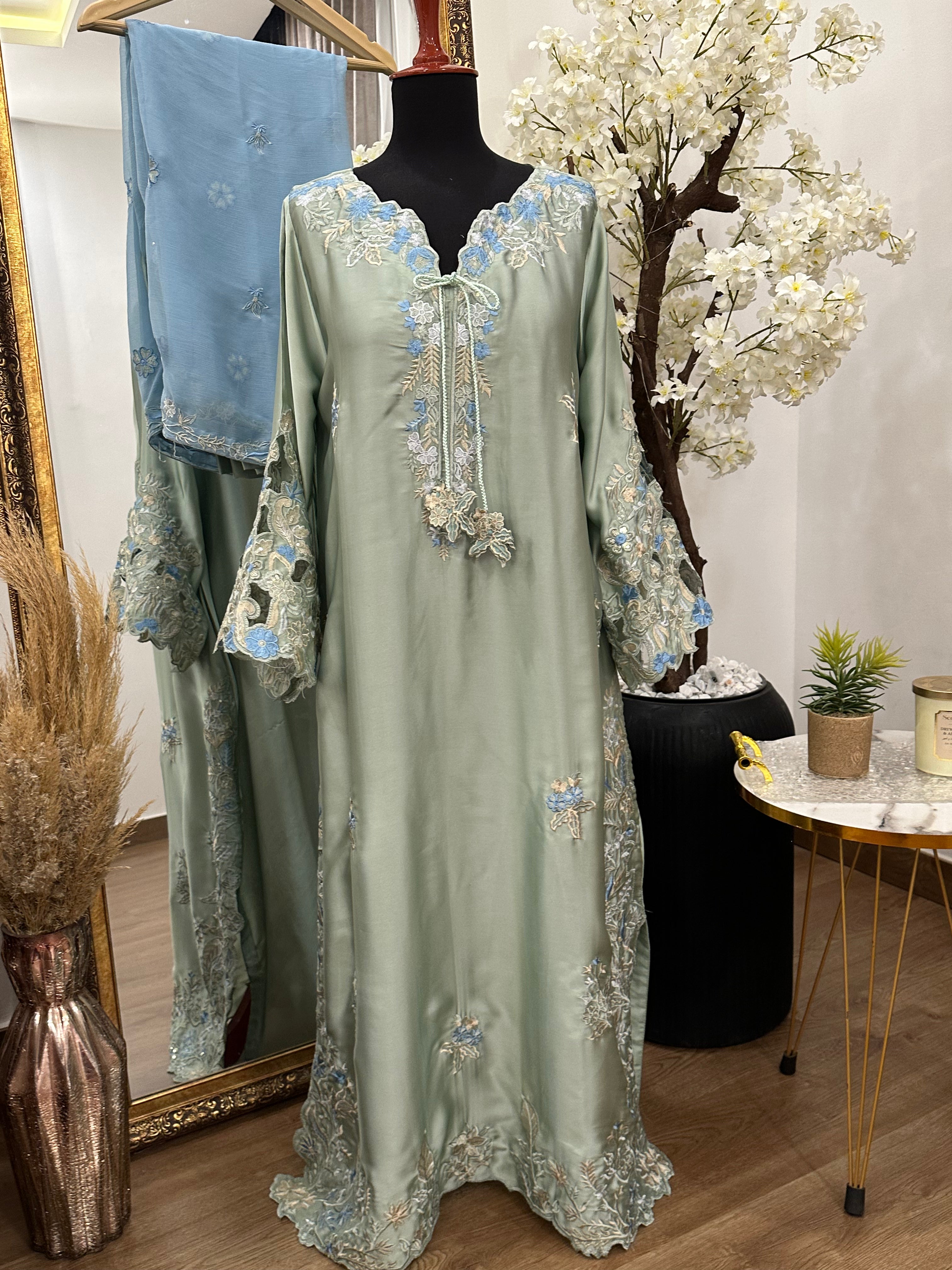 Ruby kaftan Mint Green